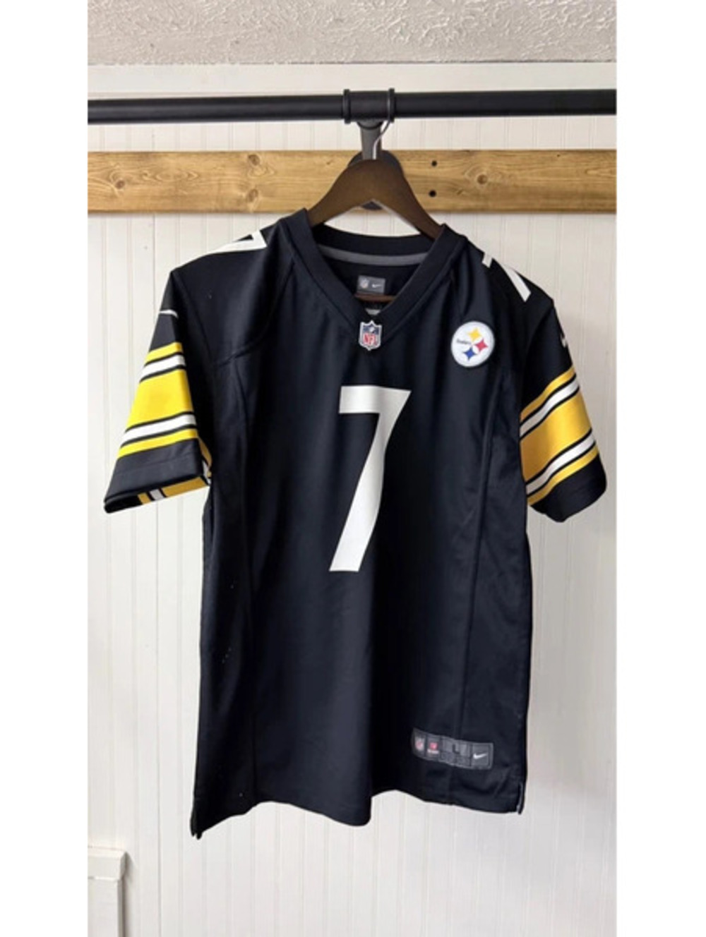 Pittsburgh Steelers Nike Ben Roethlisberger #7 Youth Game Jersey large football